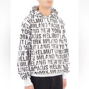 Helmut lang mens All Over White sweatshirt size small